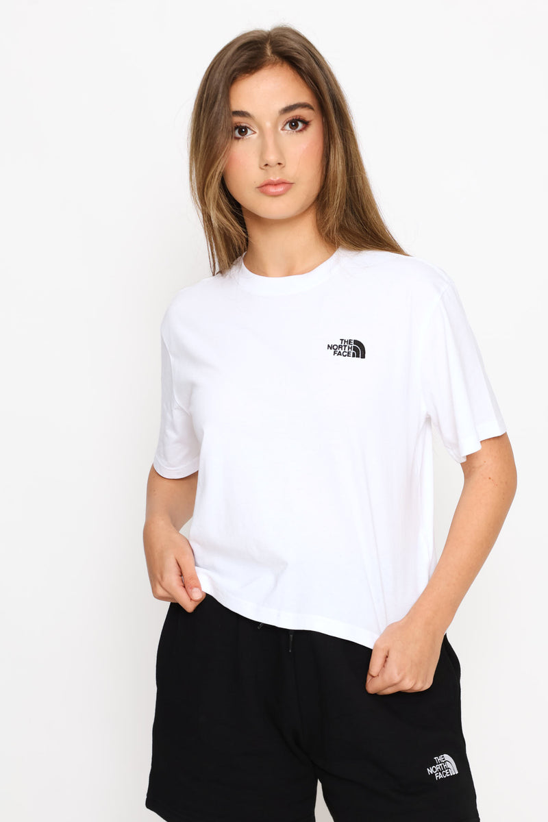 Evolution Simple Dome Relaxed Crop Tee - White