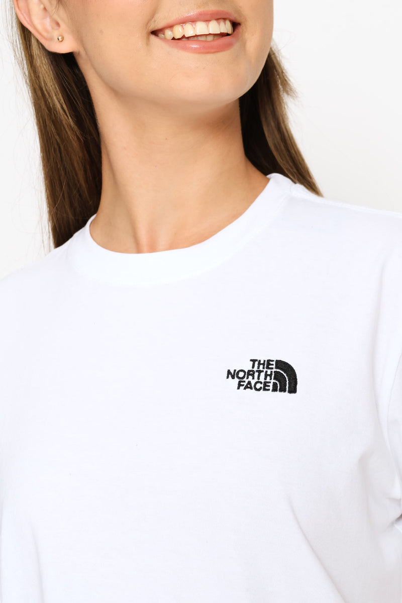 Evolution Simple Dome Relaxed Crop Tee - White