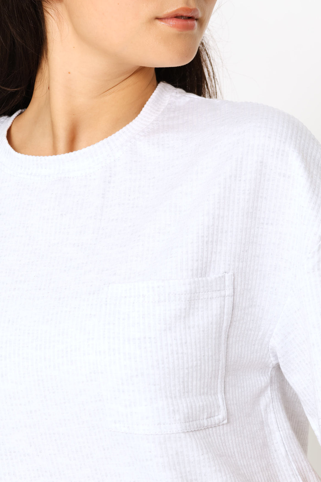 Waffle Knit Top & Short Sleep Set - Grey Melange