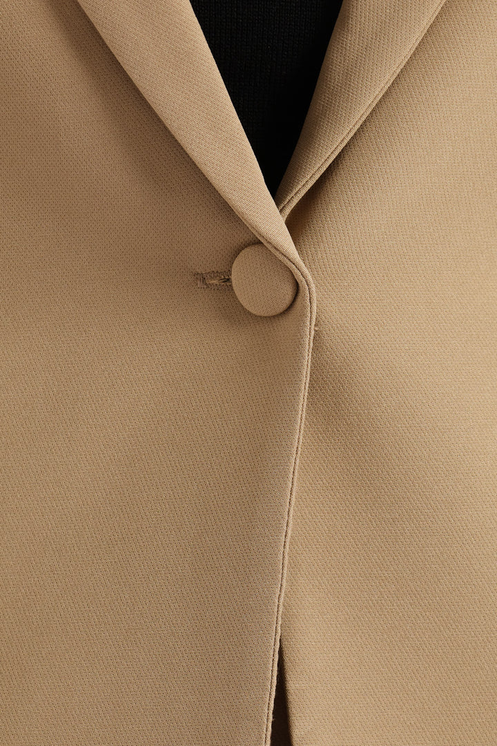 Slanted Pocket Blazer - Taupe