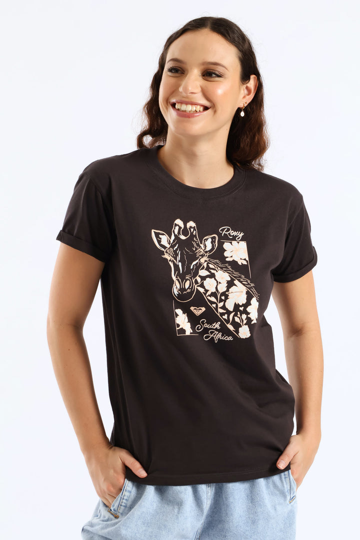SA Giraffe Tee - Black
