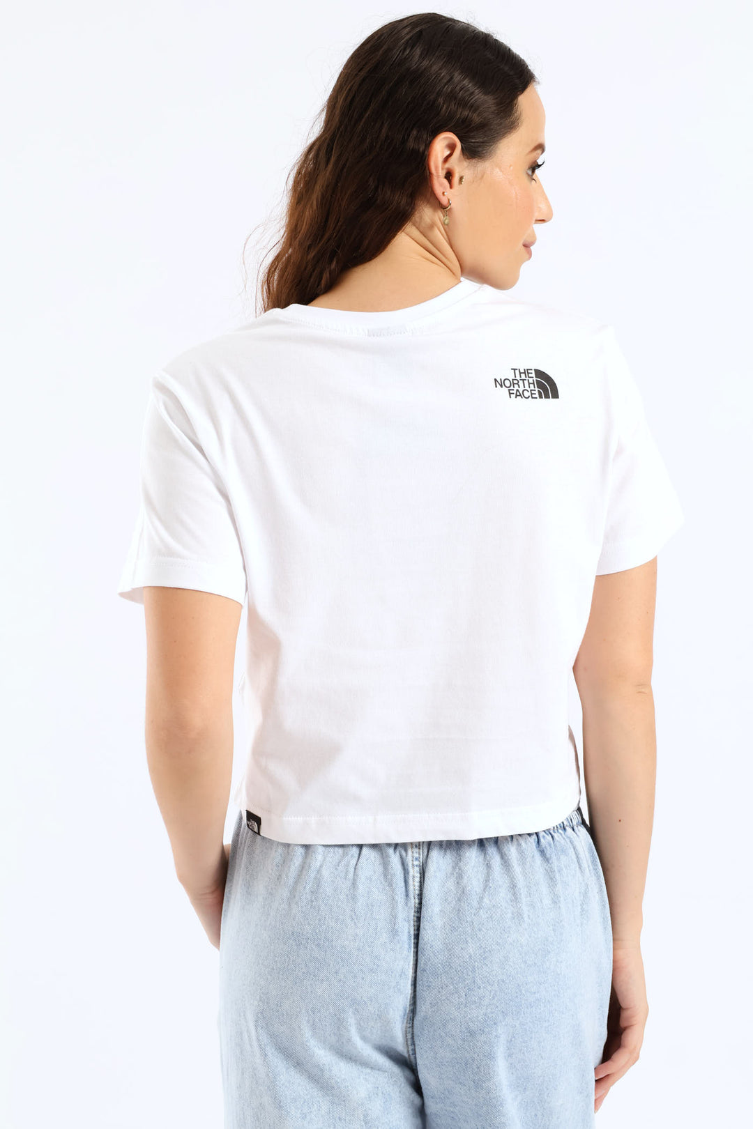 Simple Dome Cropped Slim Tee - White