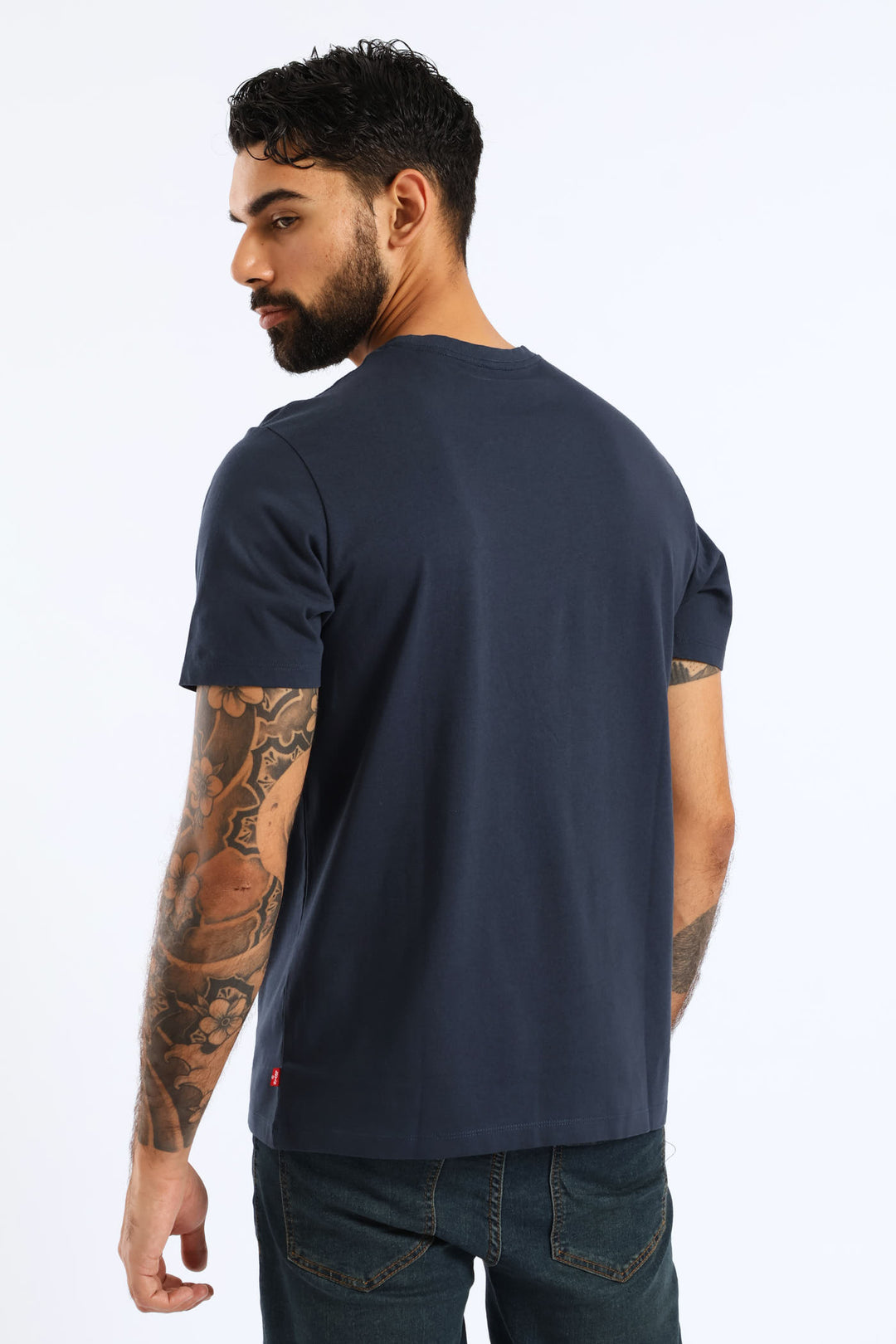 Graphic Crewneck Tee - Navy
