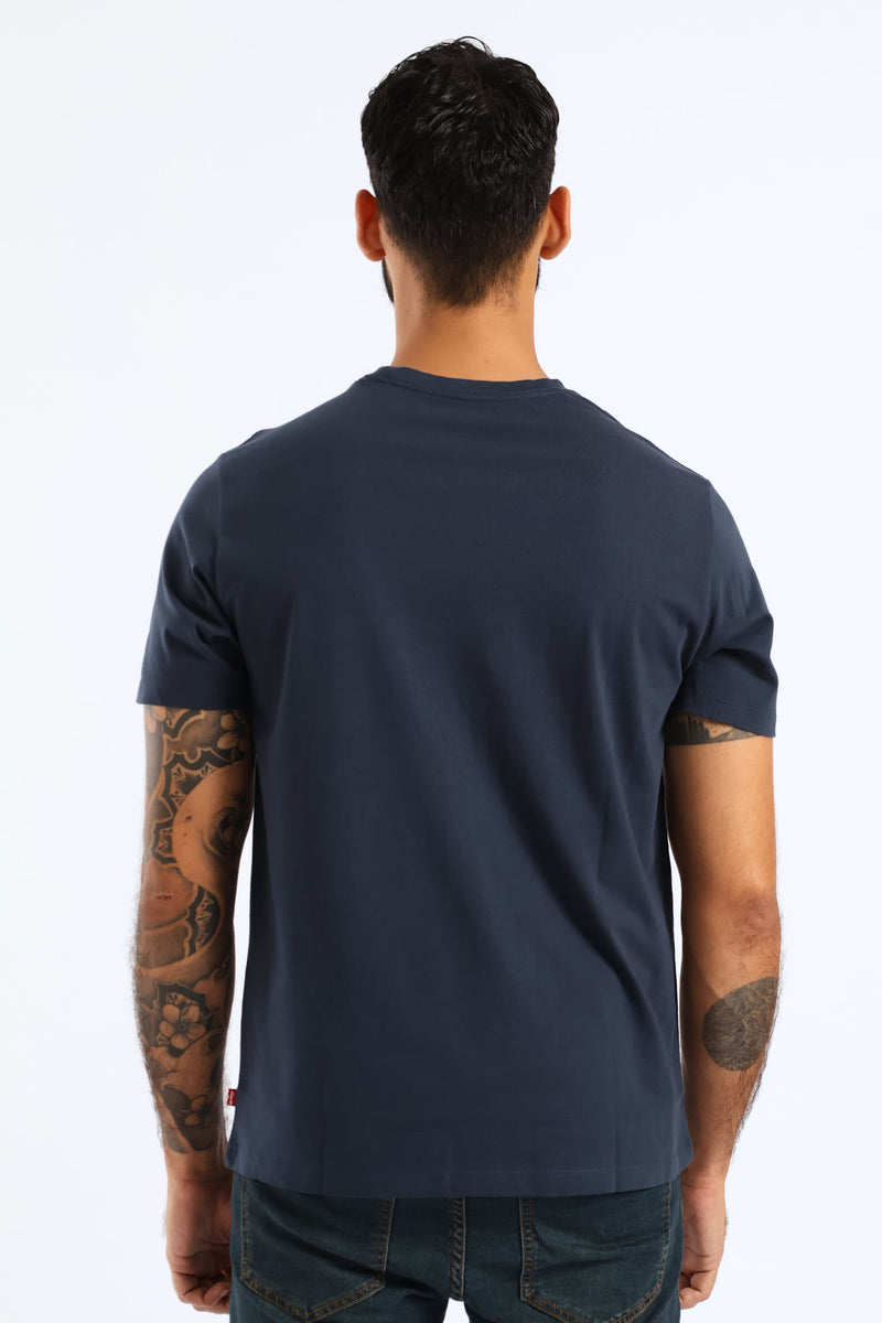 Graphic Crewneck Tee - Navy