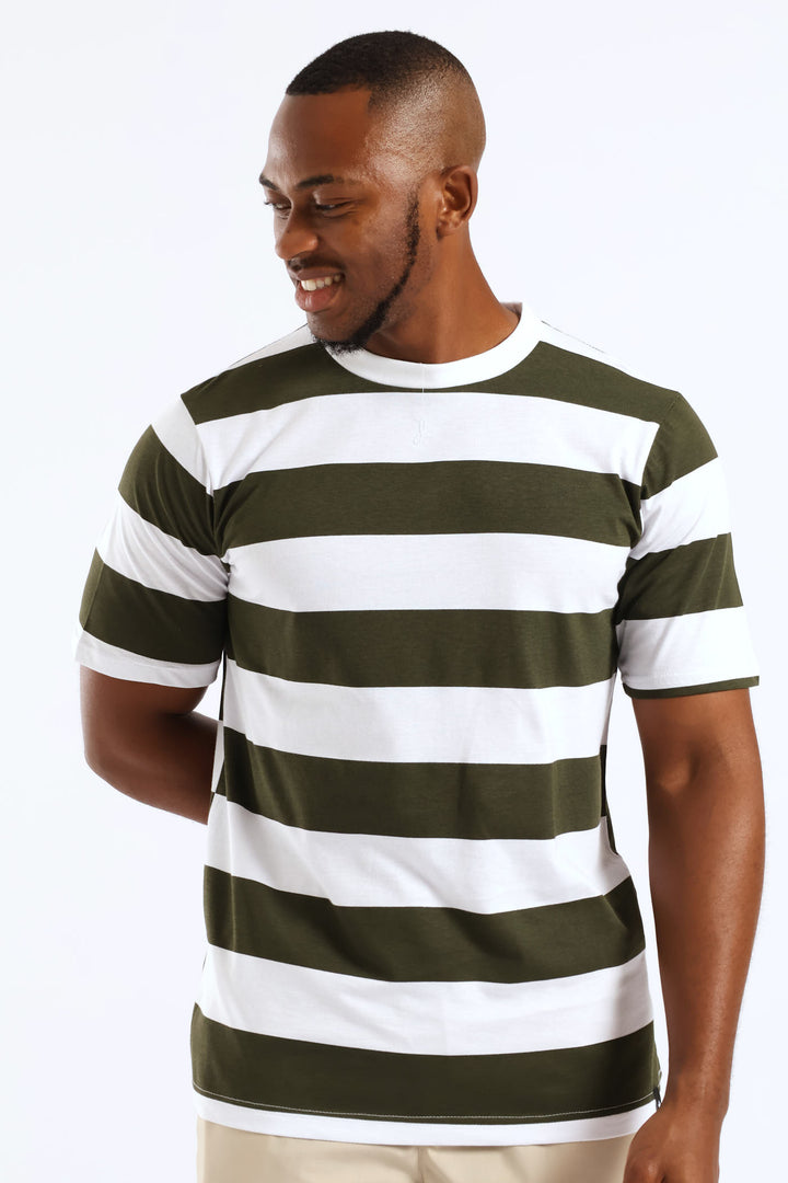 Rugby Stripe Tee - Fatigue