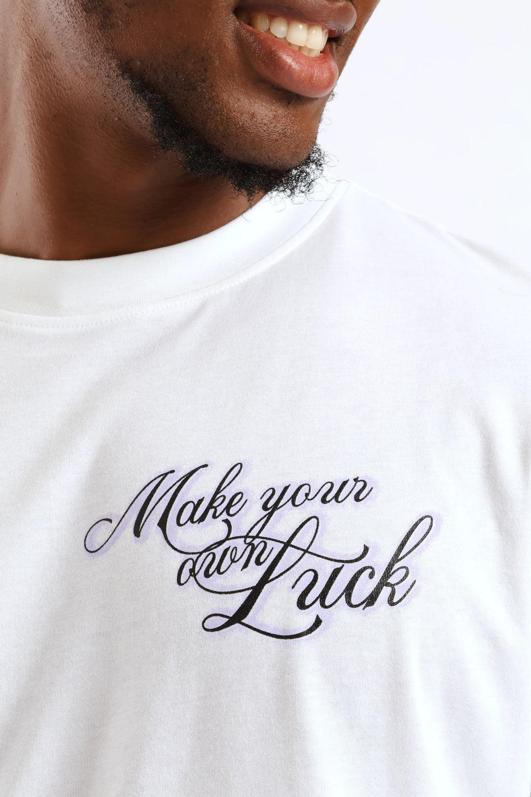 Cards Front & Back Print Tee - White