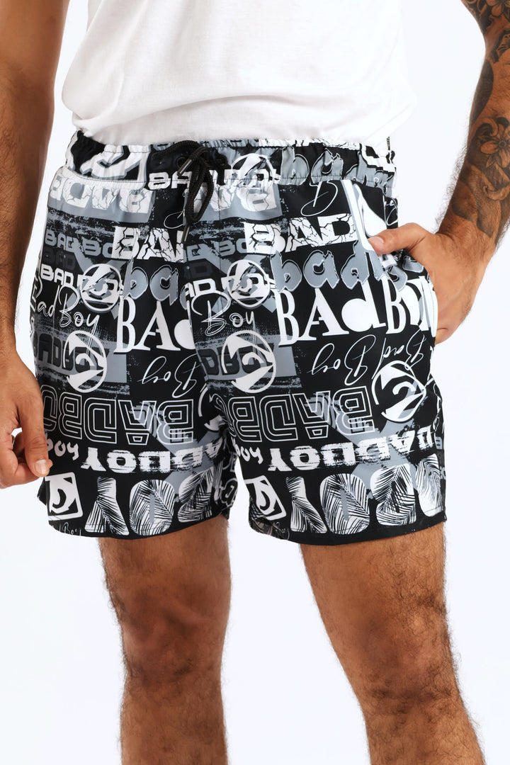 Printed Boardshort - Black