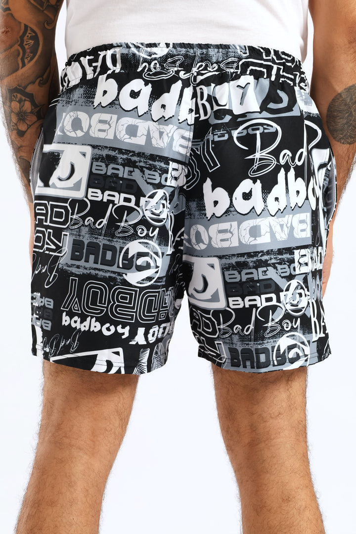 Printed Boardshort - Black