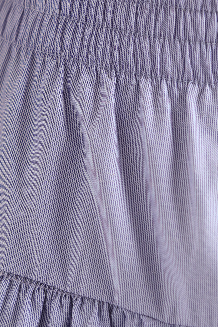 Girls Tiered Stripe Midi Skirt - Multi