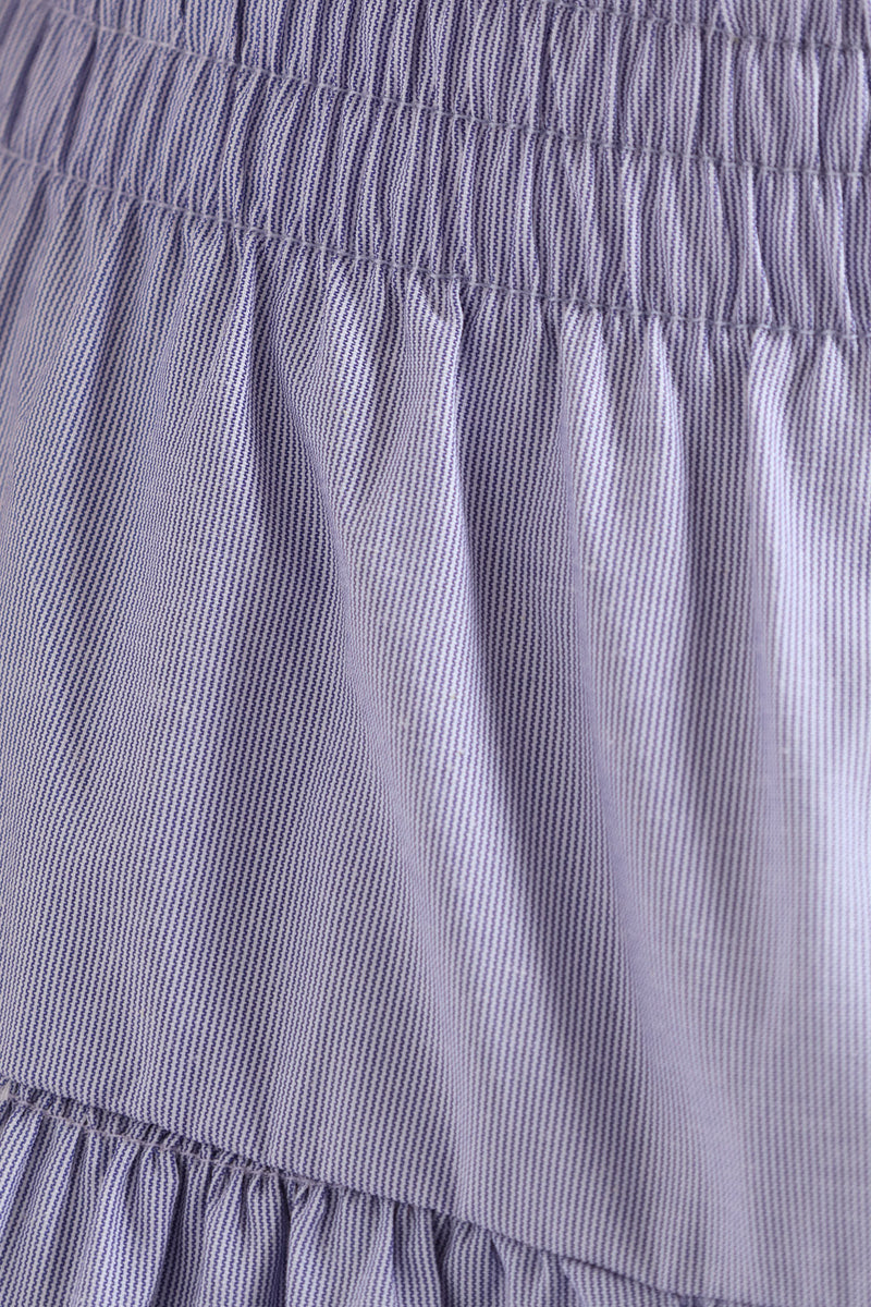 Girls Tiered Stripe Midi Skirt - Multi