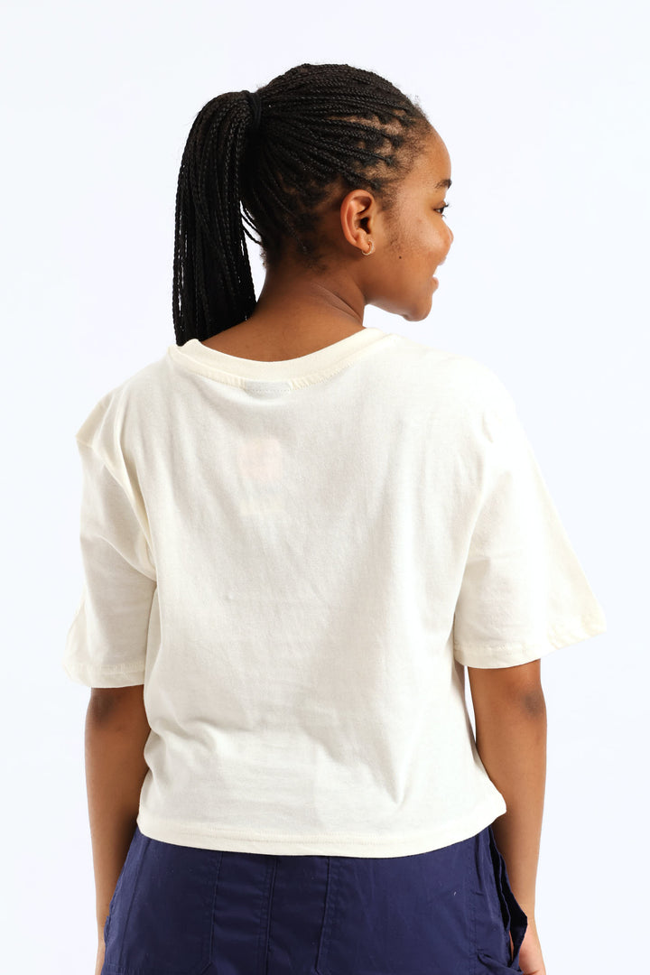 Girls In Vouge Doggie Tee - Cream