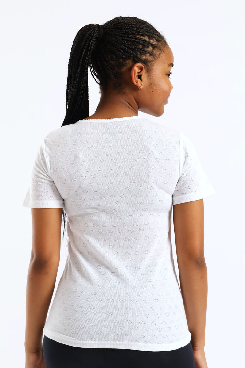 Girls 2 Pack Plain Short Sleeve Vest - Grey