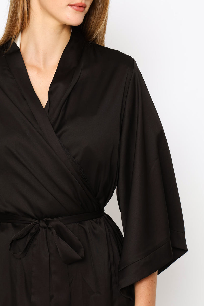 Satin Gown - Black