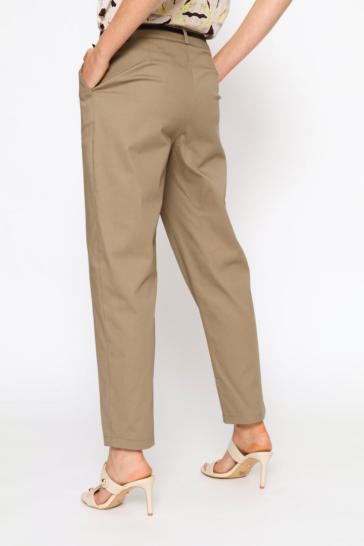 Chino Belted Pant - Stone