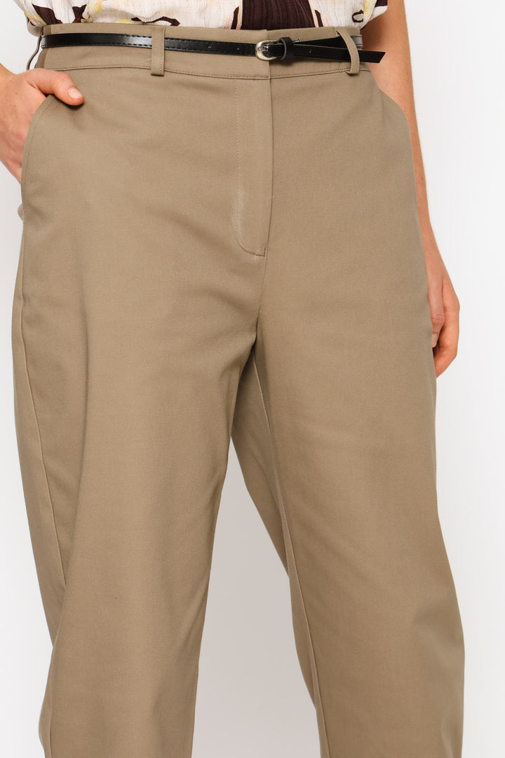Chino Belted Pant - Stone