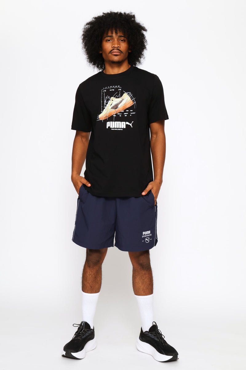 Graphics Sneaker Tee - Black