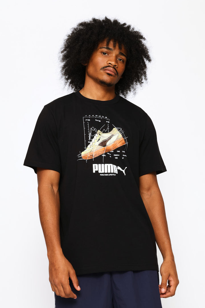 Graphics Sneaker Tee - Black