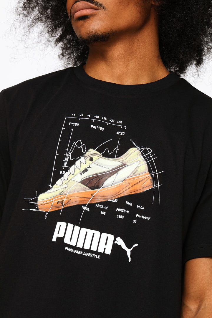 Graphics Sneaker Tee - Black