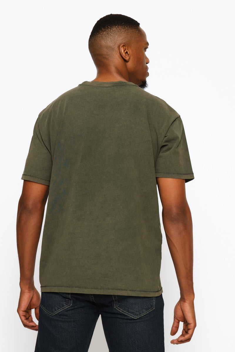 Red Tab Weathered Finish Tee - Fatigue