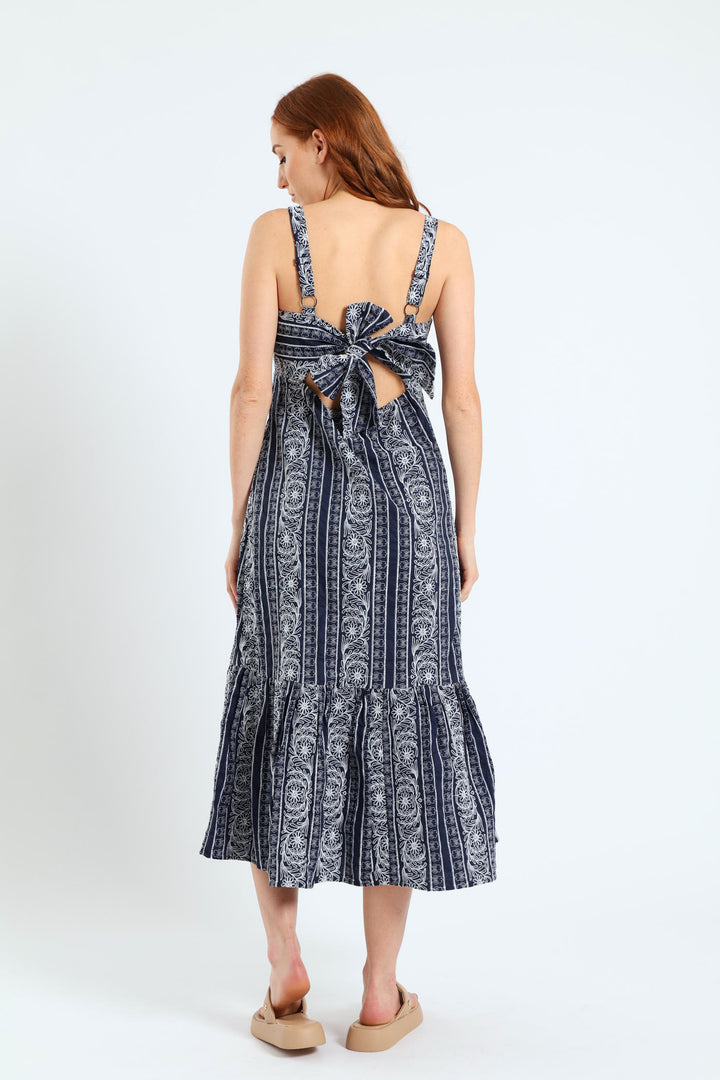 Maxi Tiered Dress - Navy