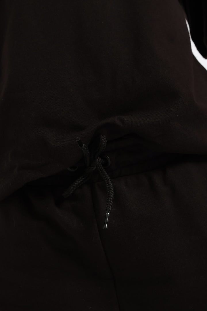 Boys Silcone Print Fleece Short - Black