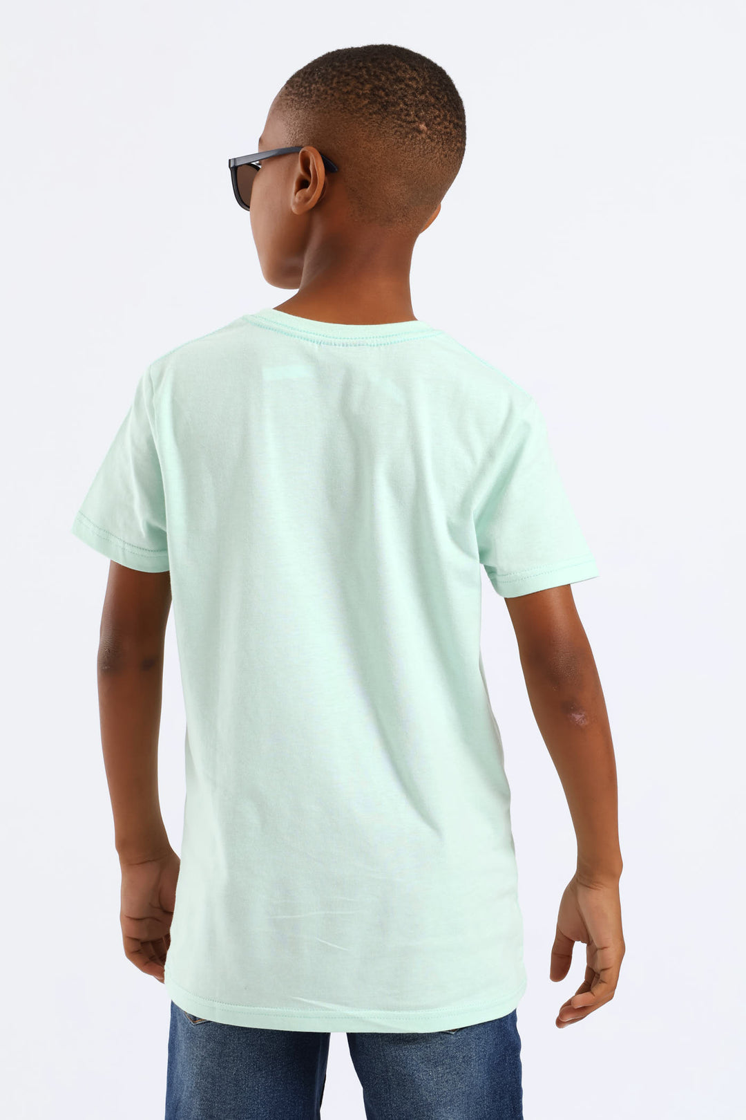 Boys Palm Paint Print T-Shirt - Mint