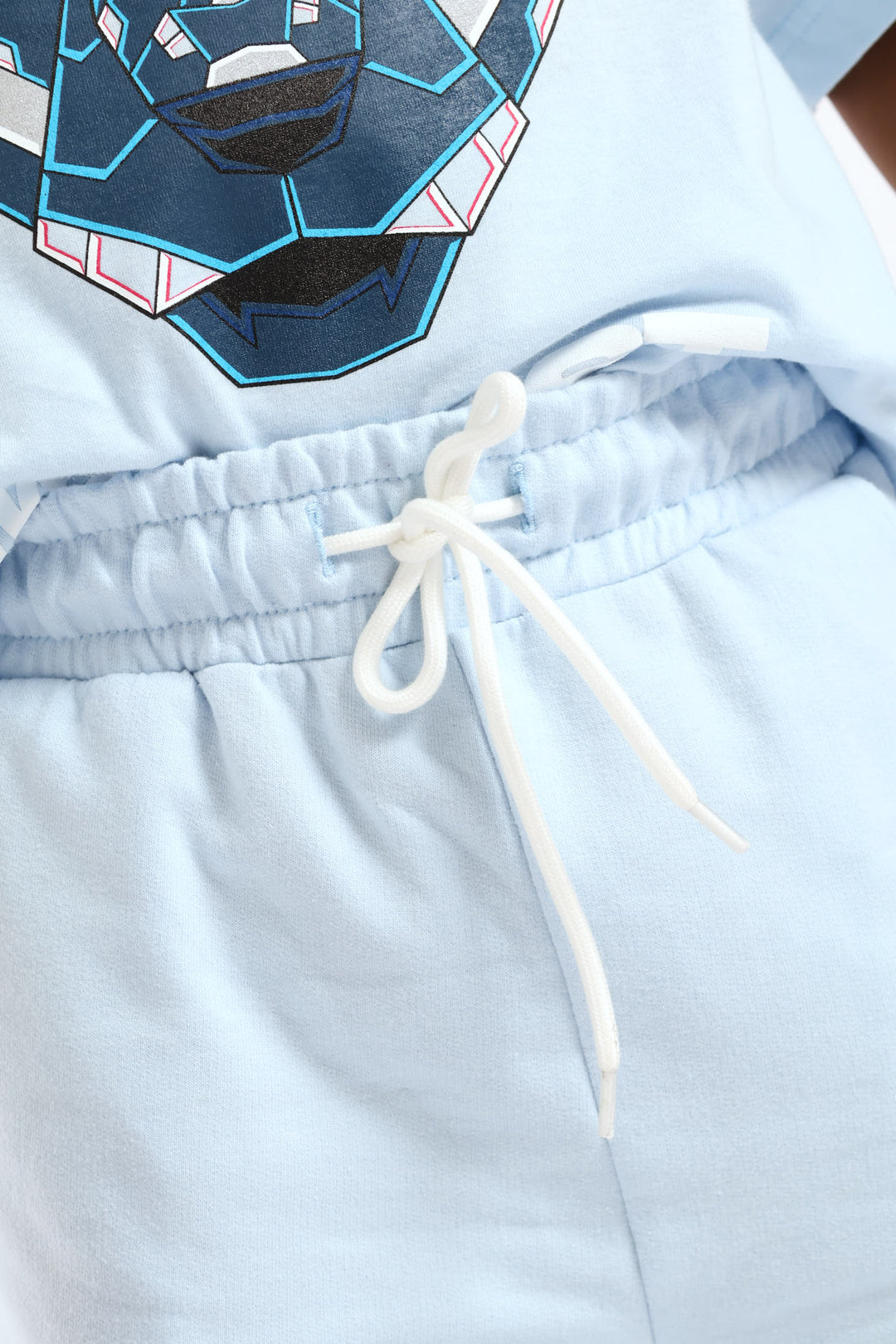 Boys Mr Beast Fleece Short - Light Blue