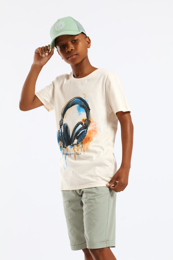 Boys Twill Pull On Short - Sage