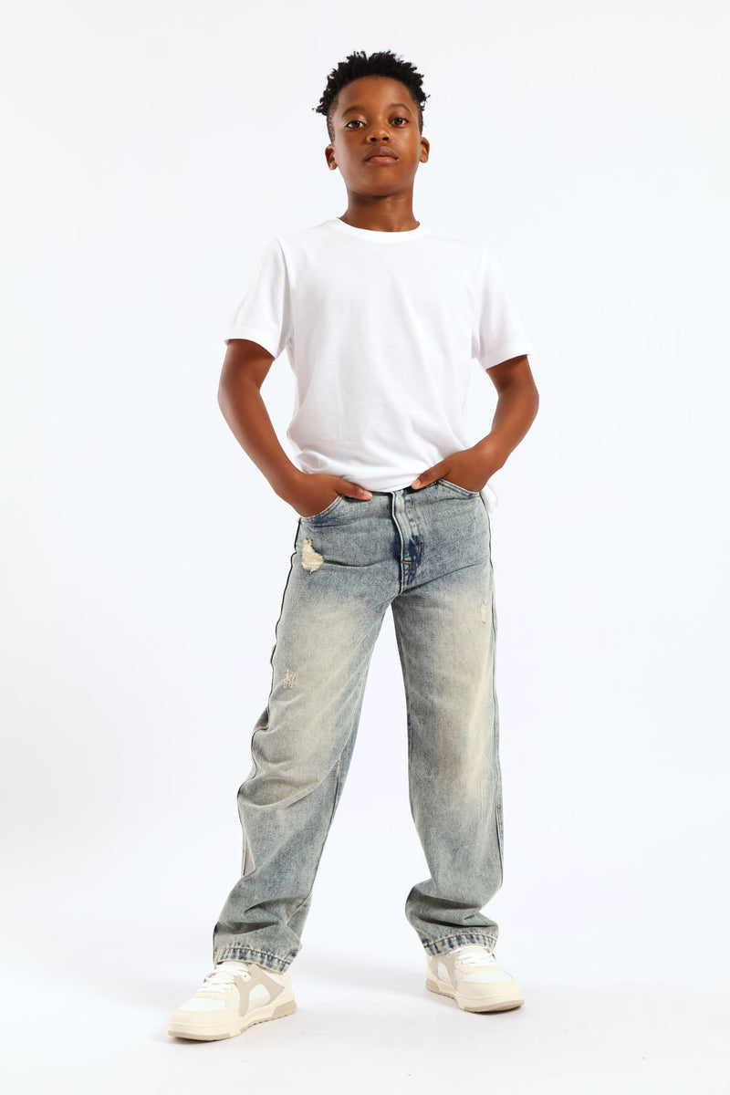 Boys Baggy Carpenter Jean - Blue