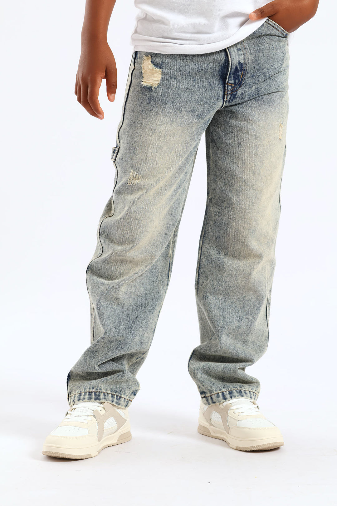 Boys Baggy Carpenter Jean - Blue