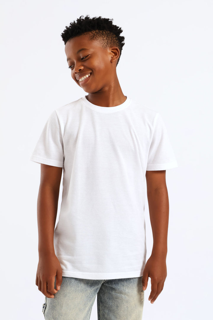 Boys Pique T-Shirt - White