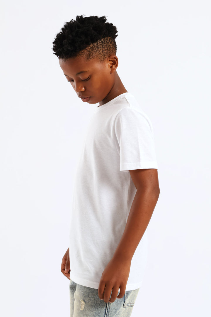 Boys Pique T-Shirt - White