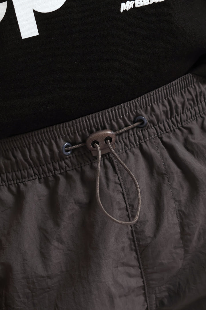 Boys Parachute Cargo Short - Charcoal
