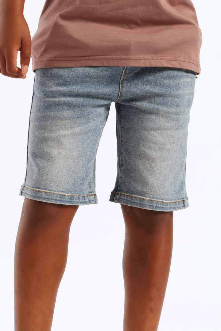 Boys Tea Stain Pull On Walkshort - Blue