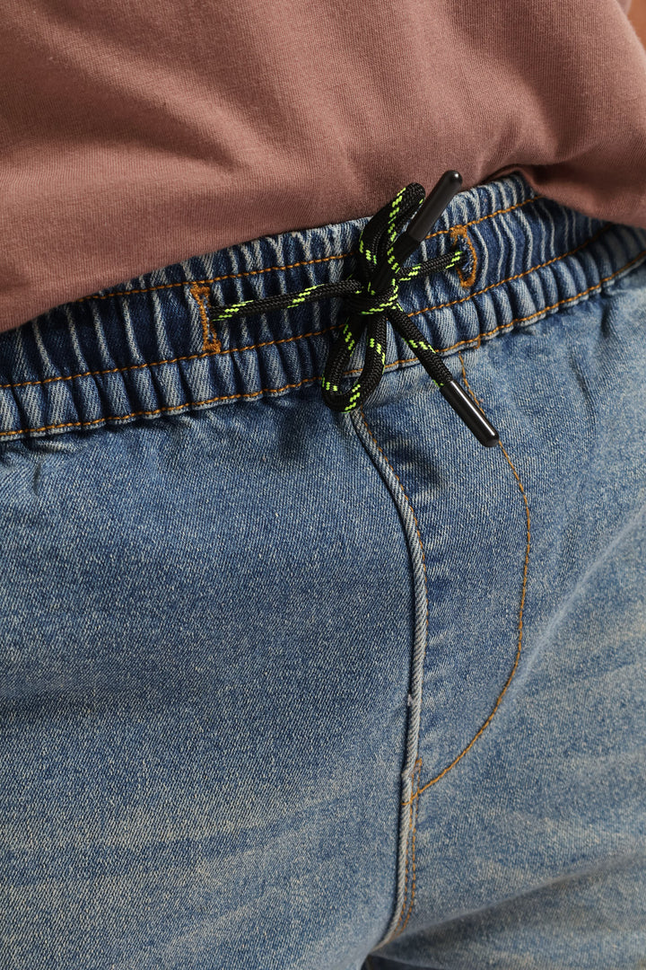 Boys Tea Stain Pull On Walkshort - Blue