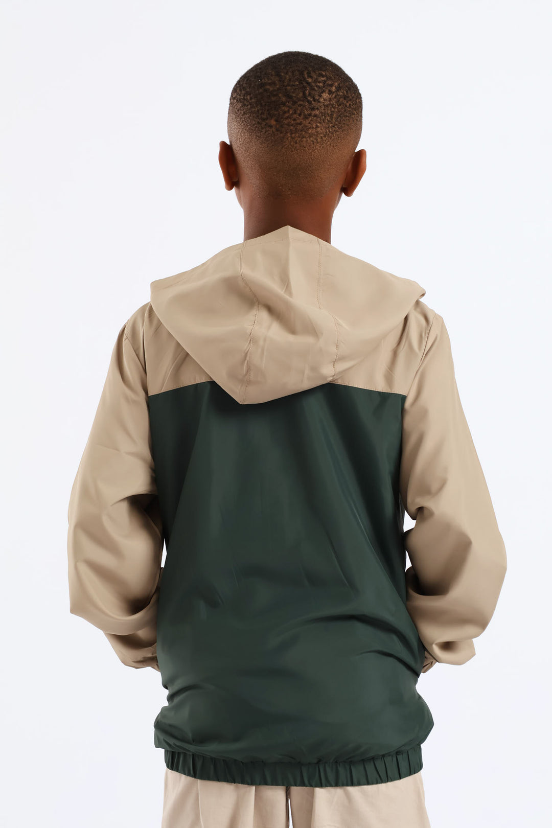 Boys Windbreaker - Green/Coral