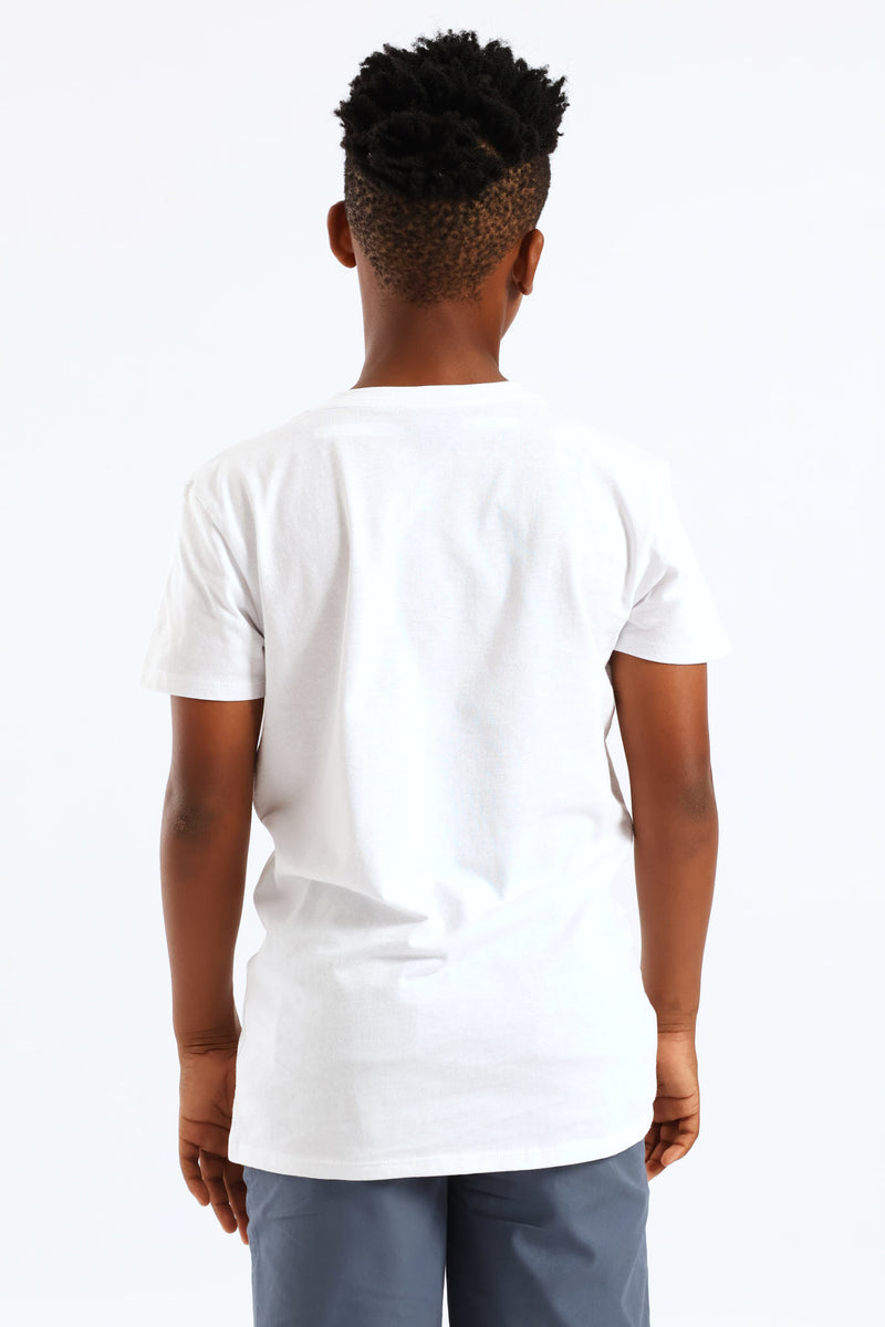 Boys Graffiti Rules Print T-Shirt - White