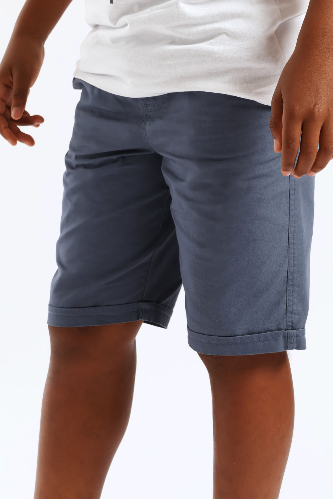 Boys Twill Pull On Short - Grey