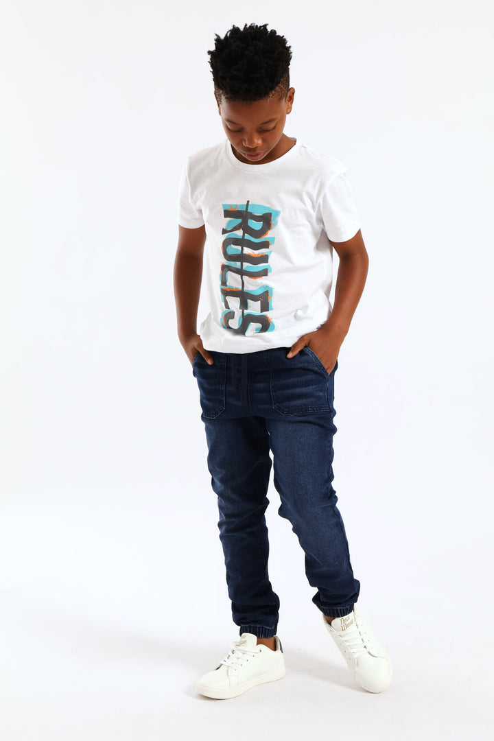 Boys Core Denim Jogger - Blue