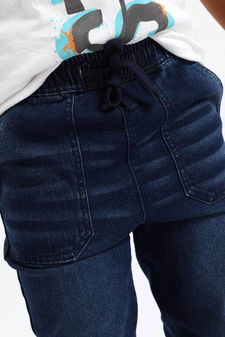 Boys Core Denim Jogger - Blue