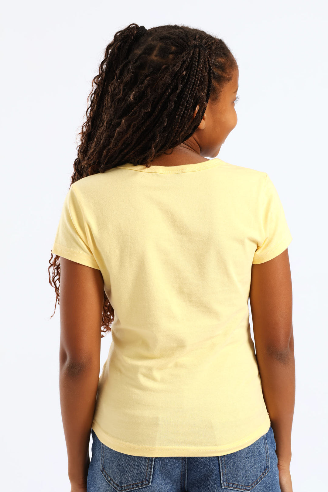 Girls Gold Eagles Fitted Tee - Yellow