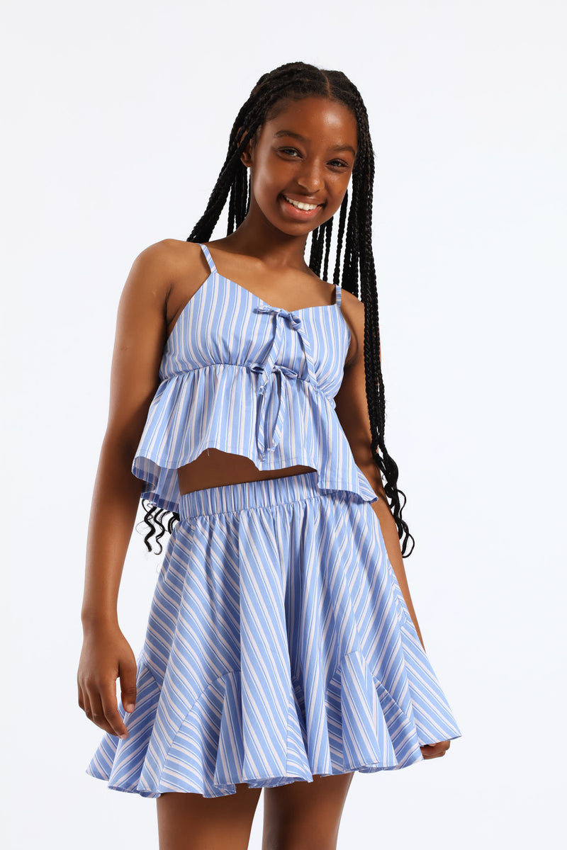 Girls Inset Godot Skirt - Multi