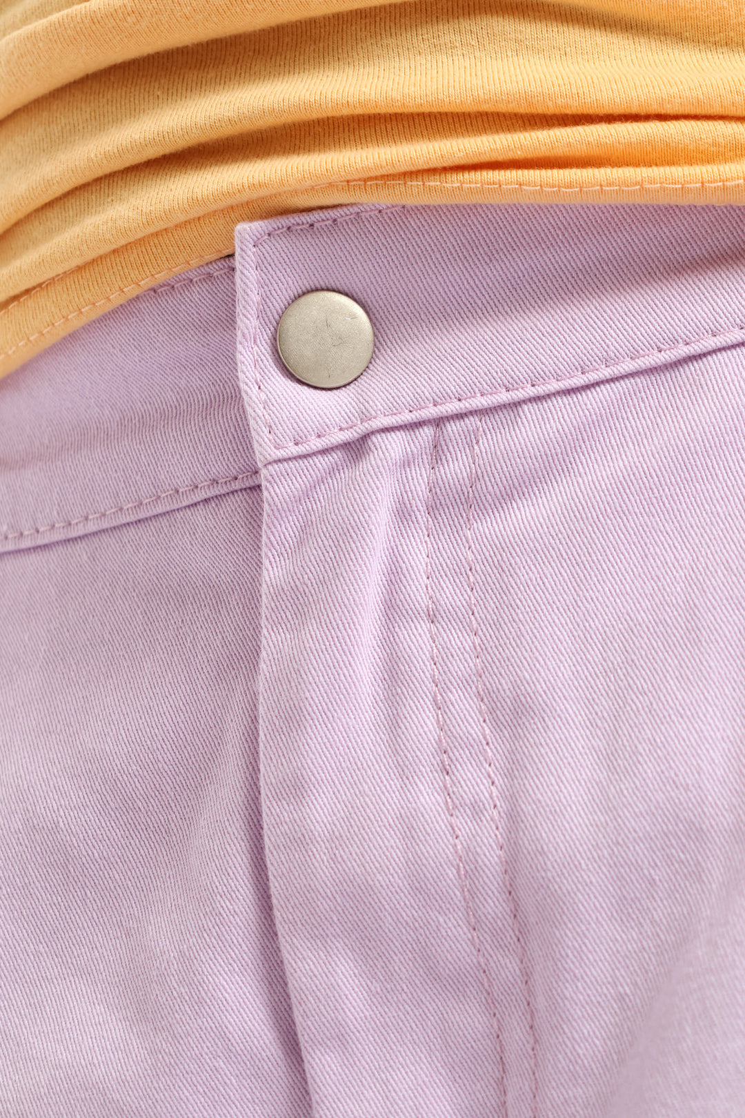 Girls Pastel Coloured Button Short - Lilac