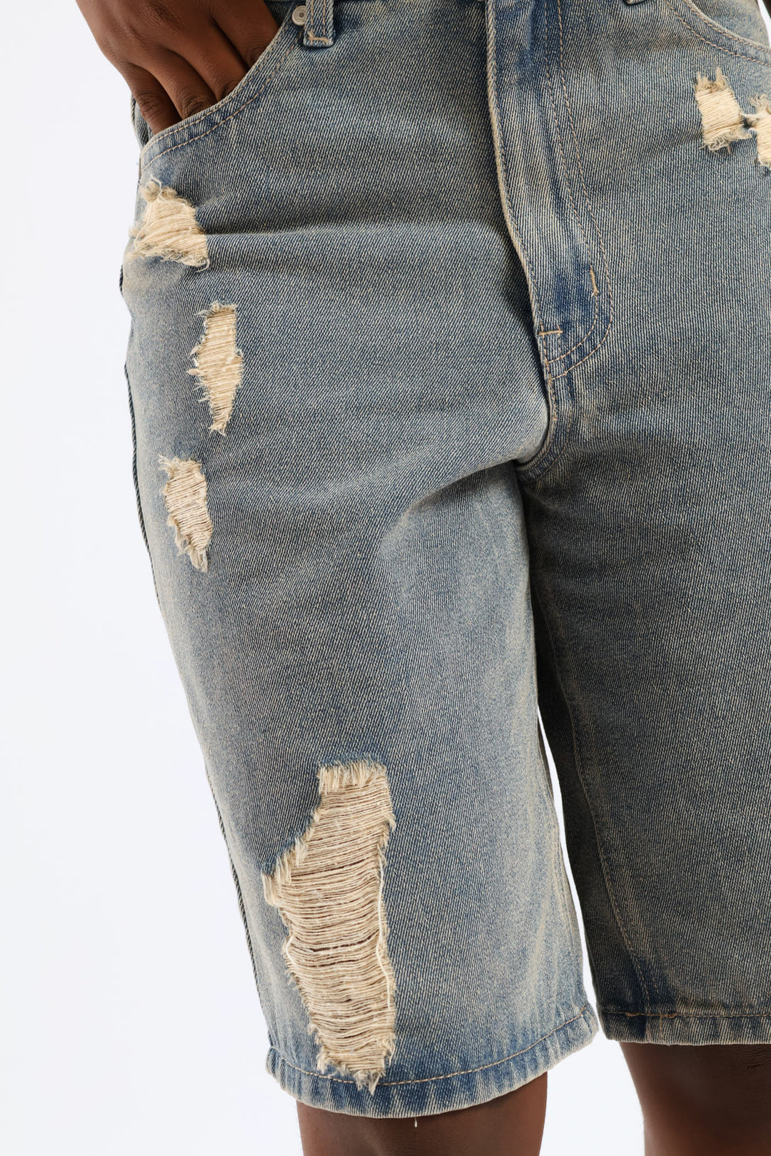 Girls Tea Stain Abrasion Bermuda Short - Tea Stain