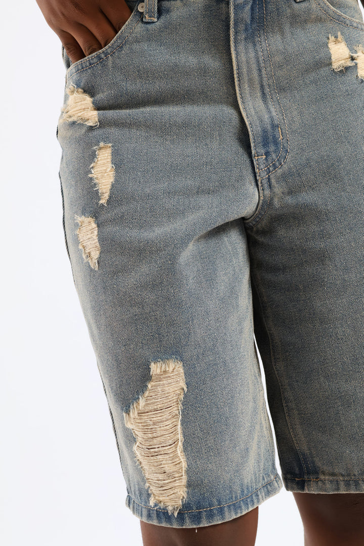 Girls Tea Stain Abrasion Bermuda Short - Tea Stain