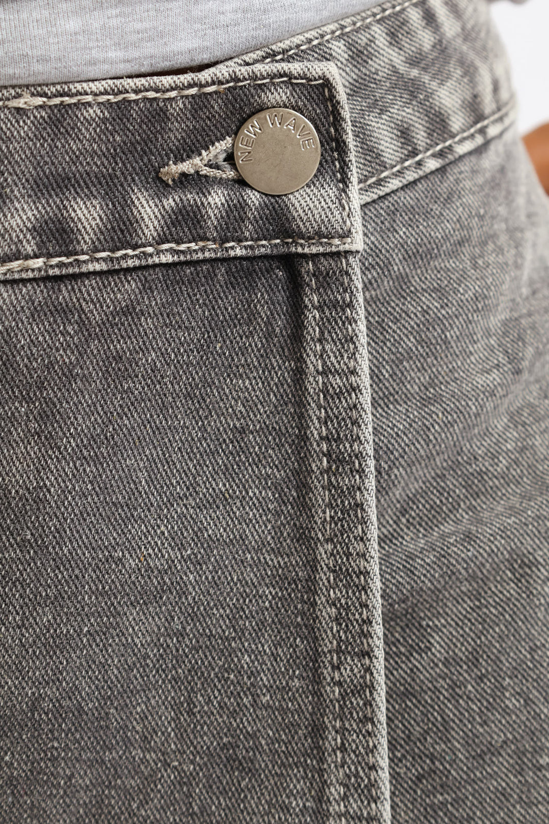 Girls Rigid Denim Cargo Skort - Grey