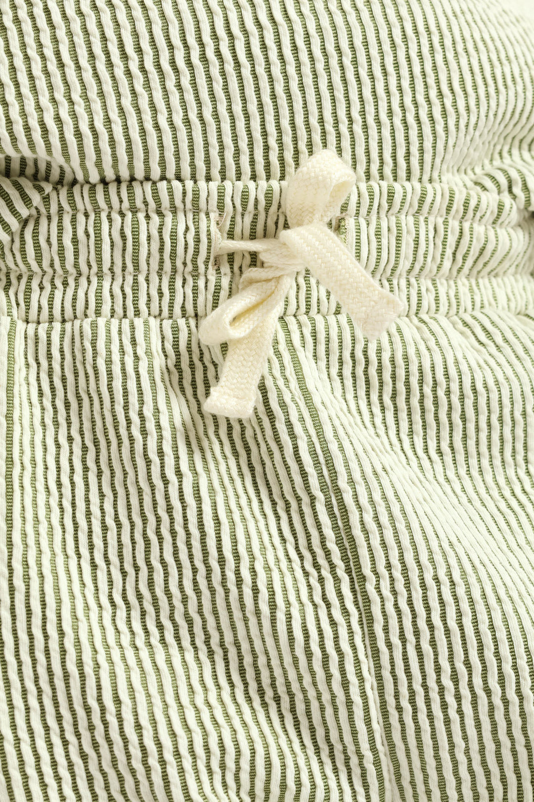 Boys Stripe Seersucker Textured Short - Olive