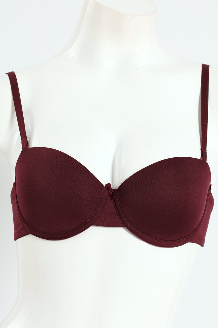 2 Pack Multiway Bra - Wine-Tasting/Black