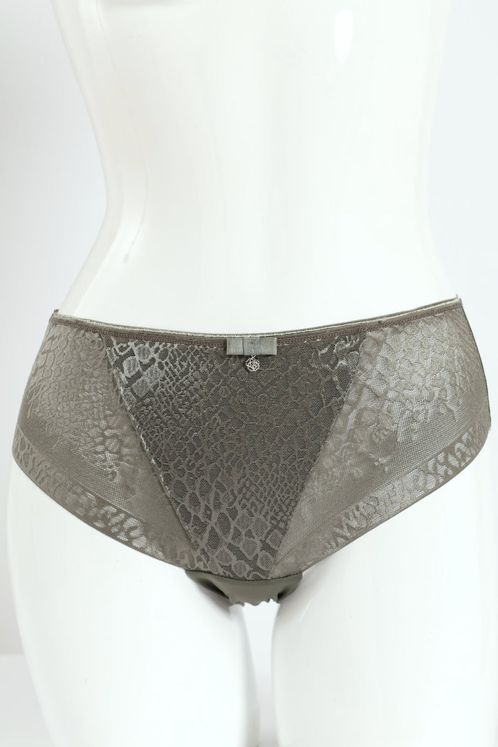 2 Pack All Over Lace Midi Panty - Periscope/Cast Grey