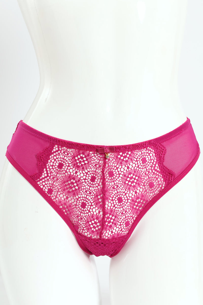 Stappy Lace Brazilian Panty - Fuchsia